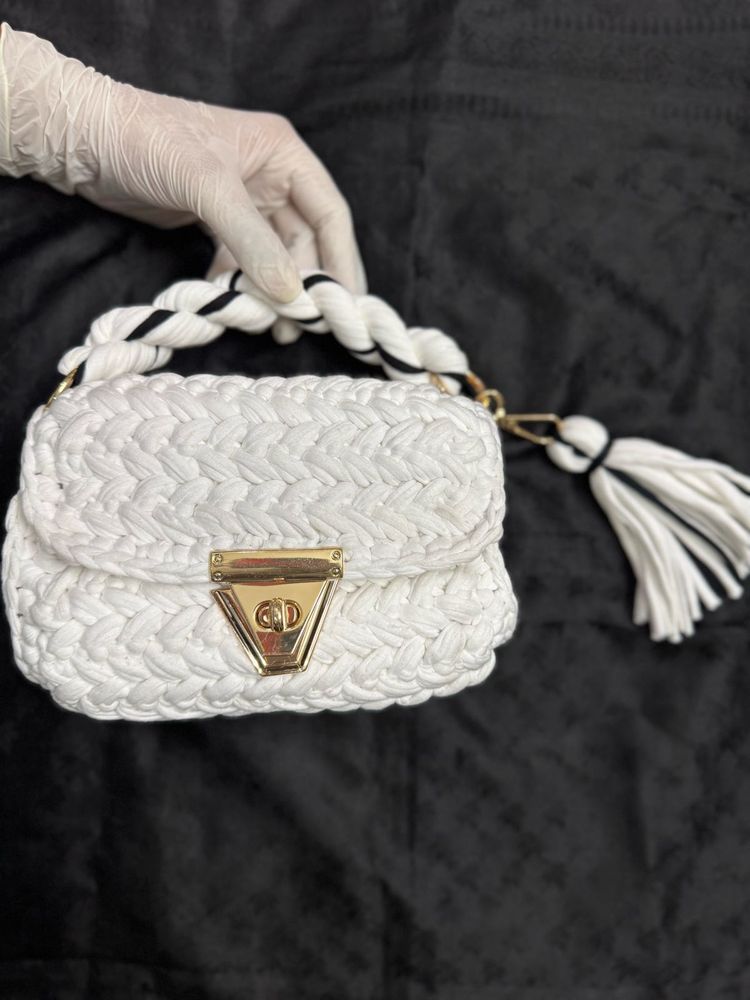 White Party Wear Handbag