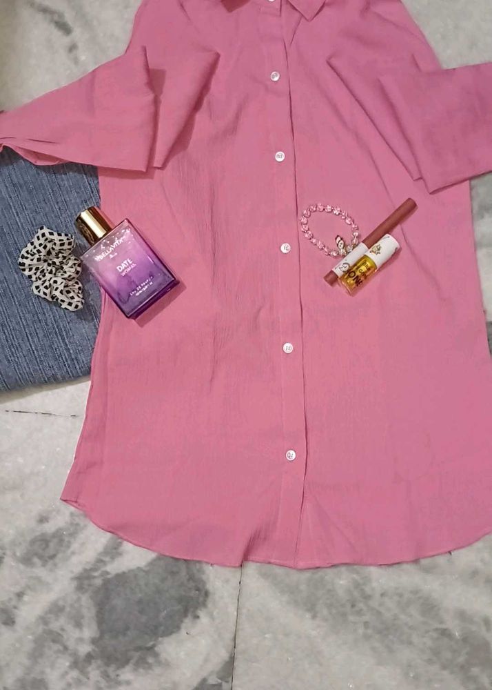 Pink Oversized Shirt