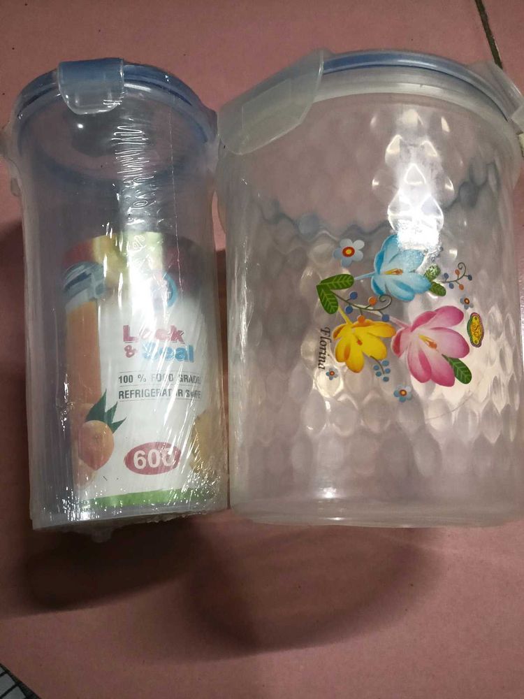 Two Plastic Container &amp;One Normal Dabba