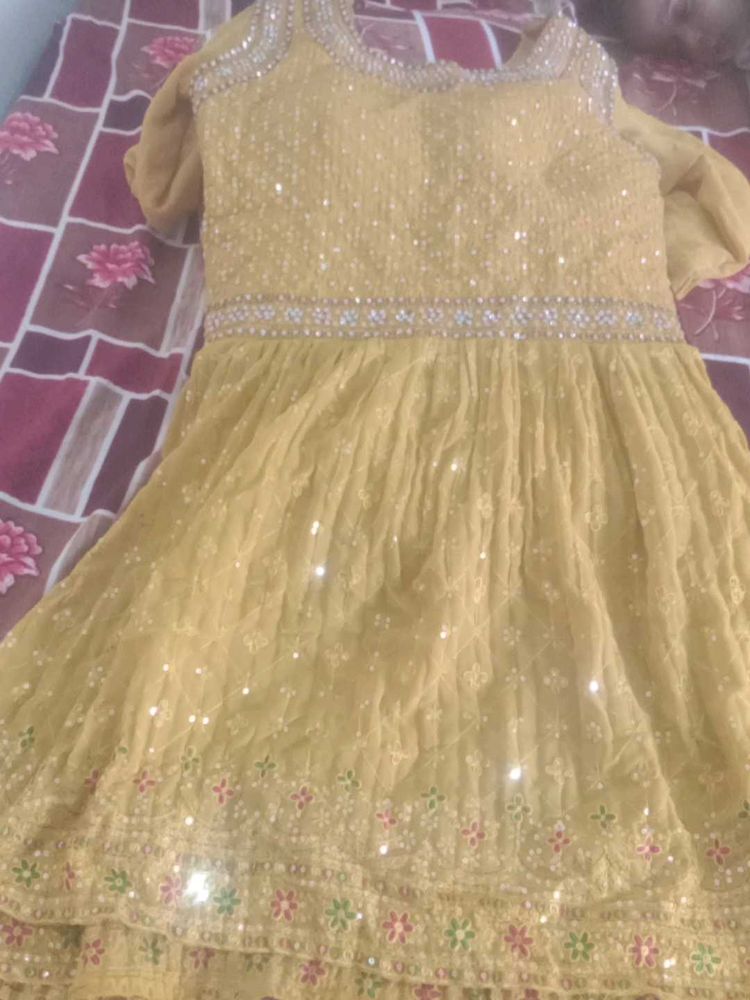 Yellow Embroidered Kurta Set