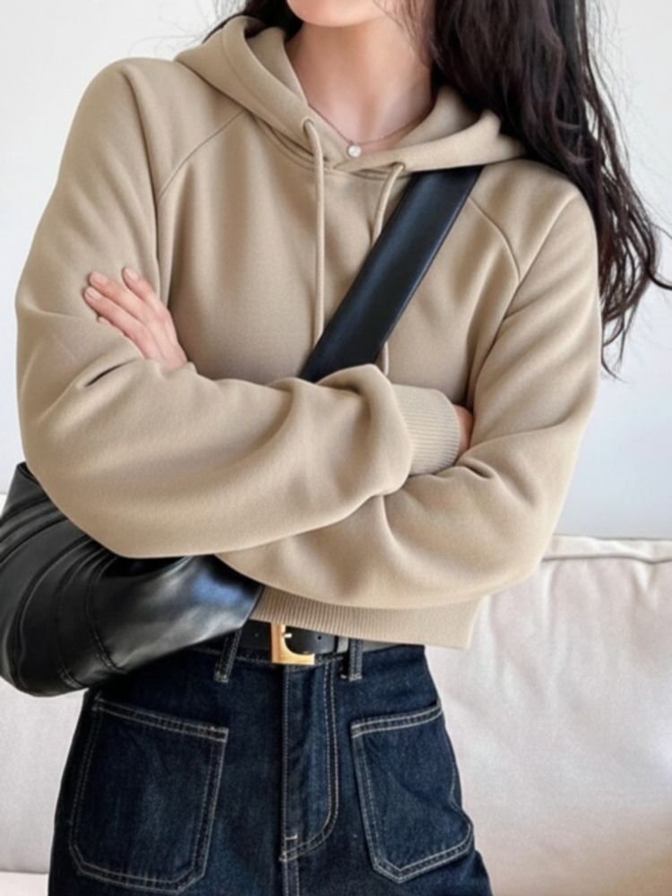 Beige crop hoodie (UNUSED)