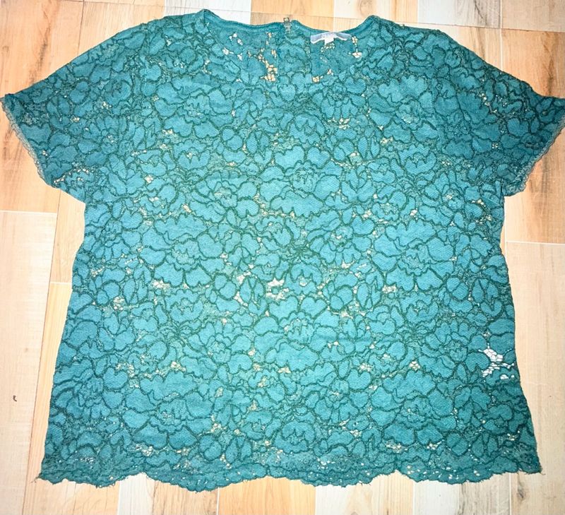 Green Lace Top