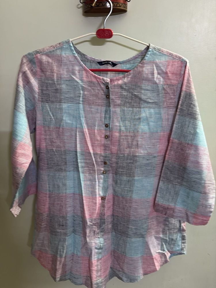 Striped Button-Down Top
