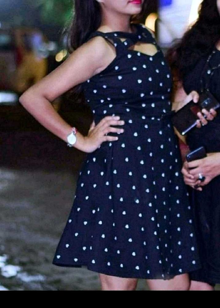 combo Cute Polka Dot Dress/ blue one piece