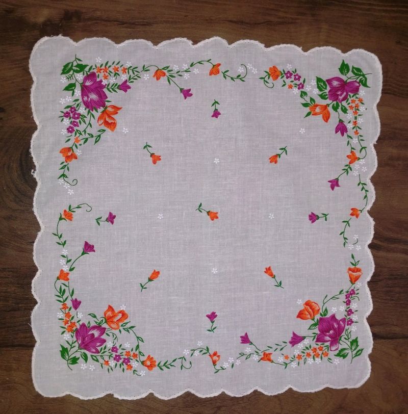 Cotton Floral Print Handkerchief Set
