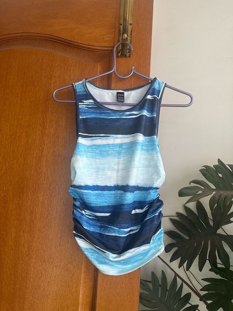 Blue Striped Tank Top