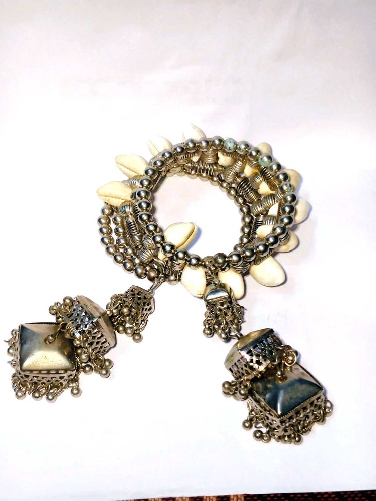 Cowrie Shell Bracelet &amp; Jhumka