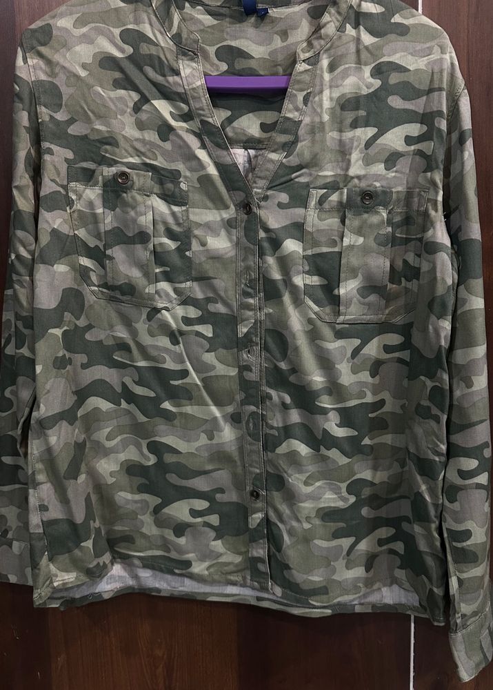 Camouflage Print Shirt