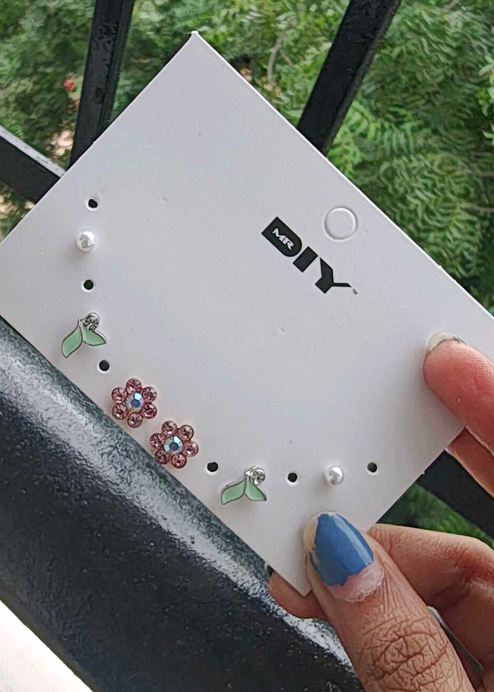 Cute Earring Set ( Of 3 )