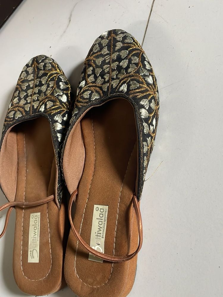 Embroidered Flats &amp; Sandals