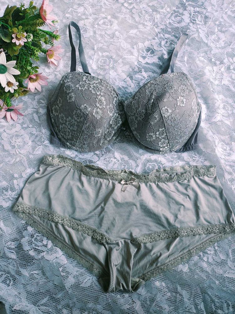 Lace pushups bra panty h&amp;m