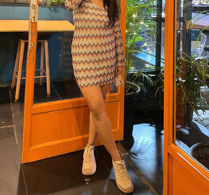 Patterned Mini Dress