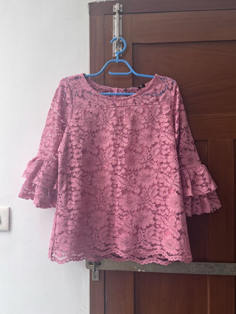 Fig pink lace top