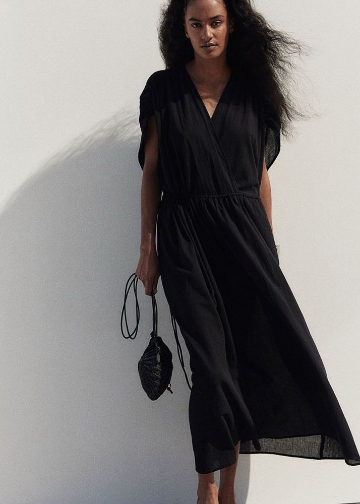 H&amp;M Black Boho Cotton dress