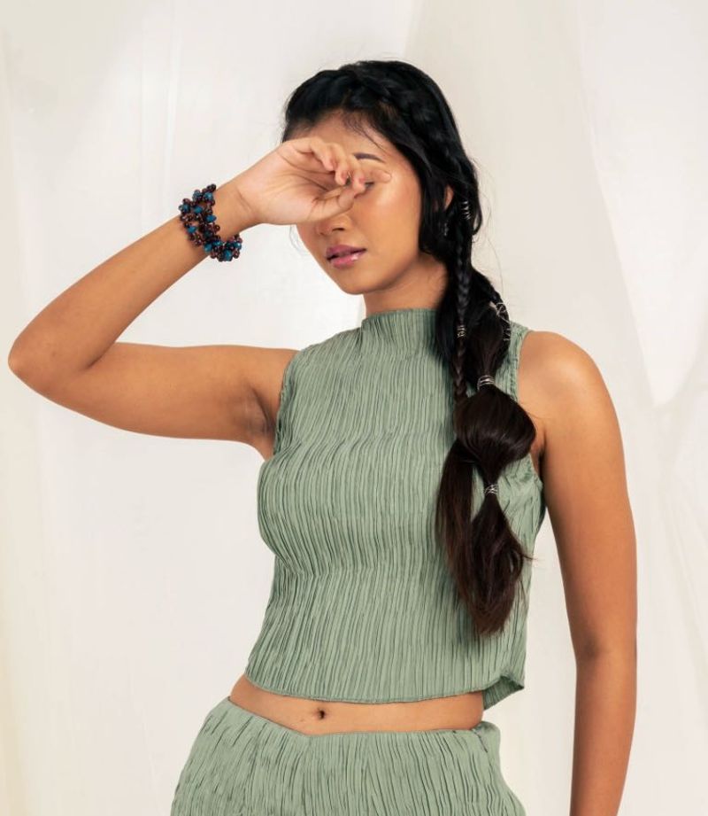 Zara Textured Sleeveless Top