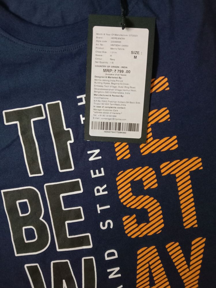 HERE AND NOW T-SHIRT Chest-41 Inch