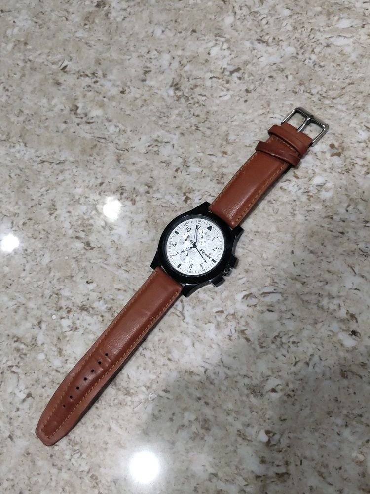 Fronix Dialer Watch For Mens In Brown And Black