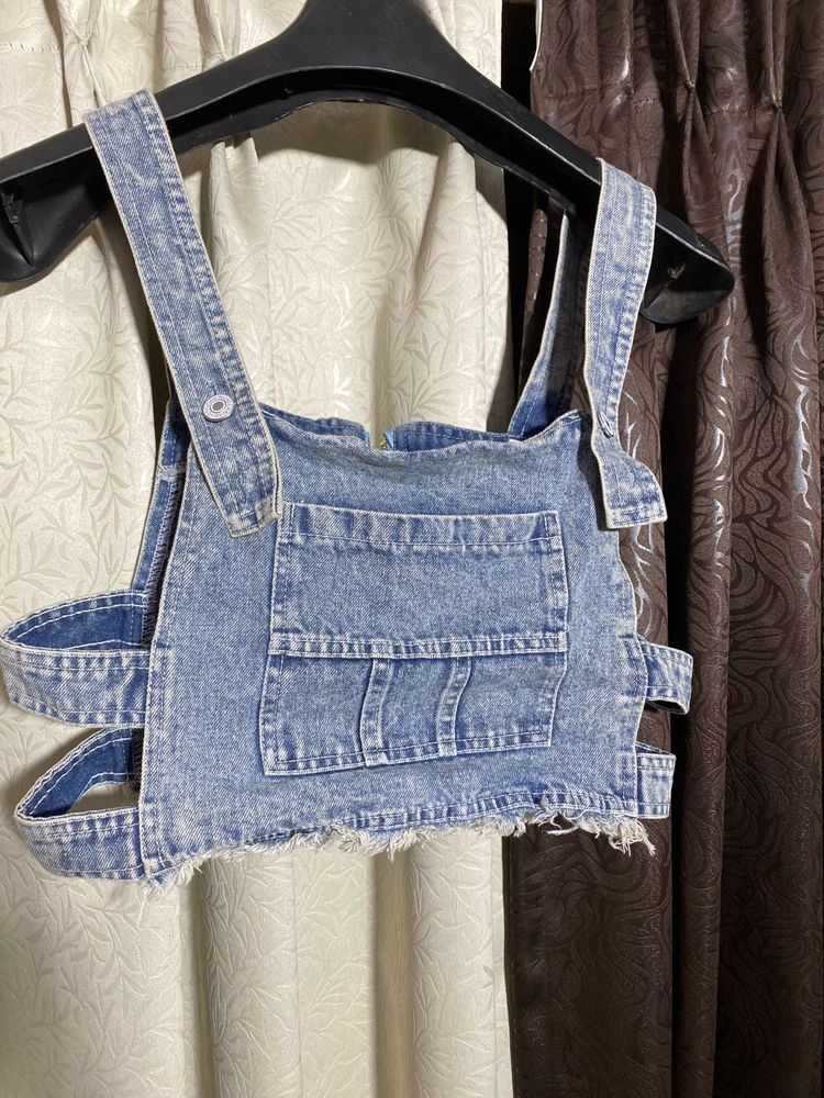 Denim Crop Top