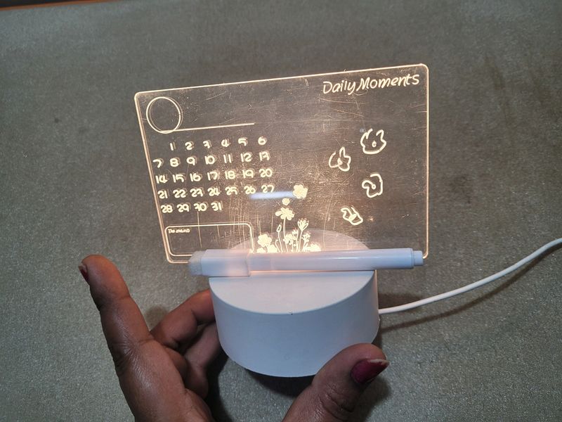 Premium 3D Acrylic Writing Board with Pen &amp; Light