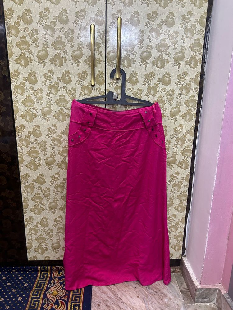 Pink Maxi Skirt