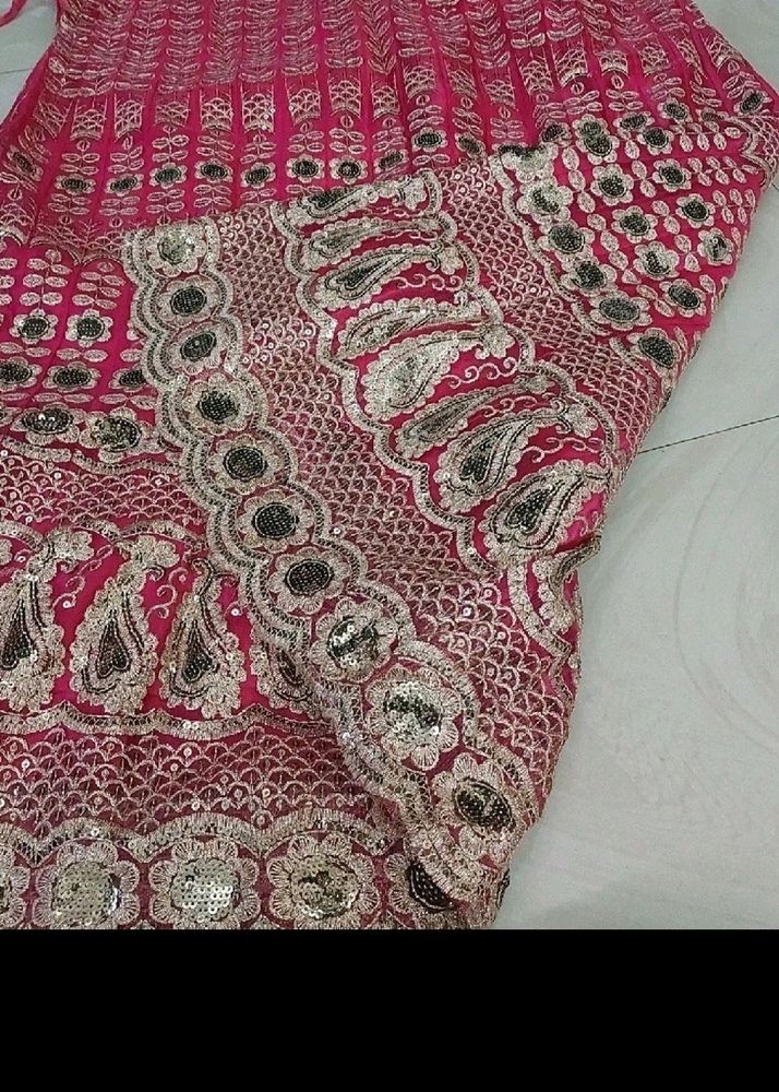 Pink Embroidered Lehenga