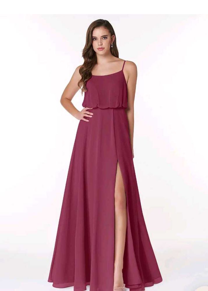 Elegant  Burgundy Azazie Dress (A4)