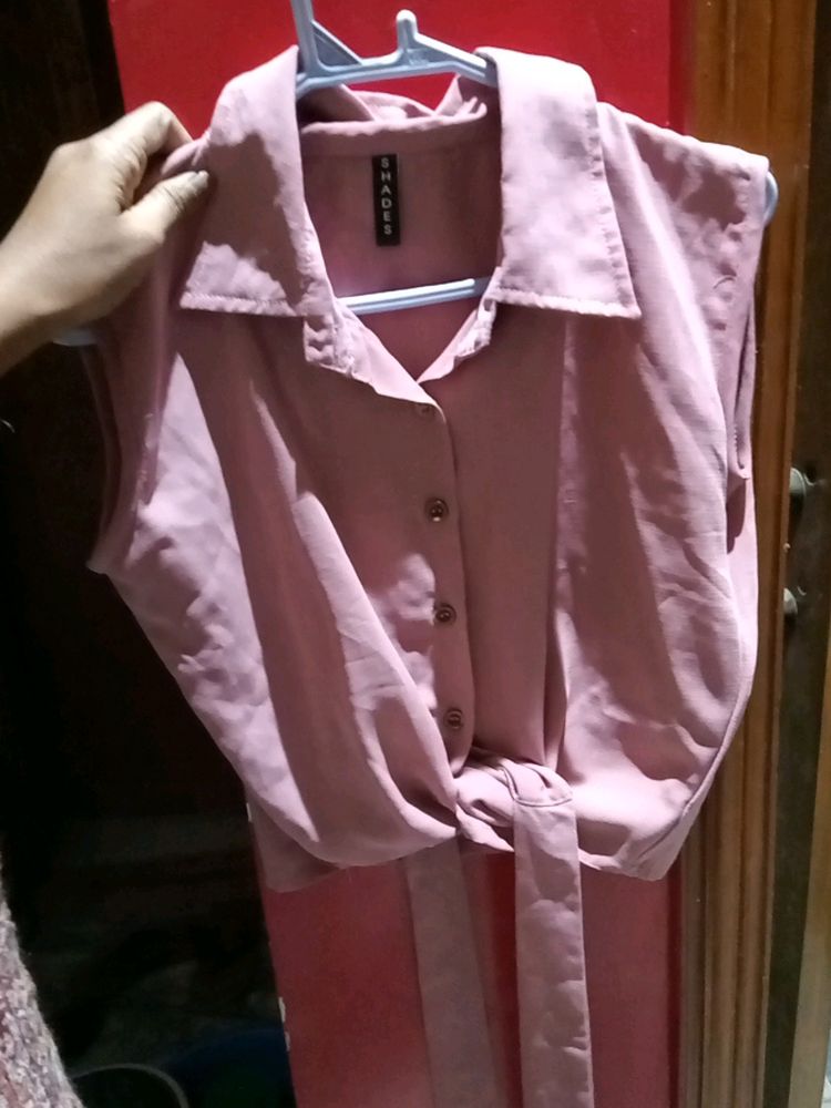 pink crop Shirt Top. ₹30/- Delivery Off