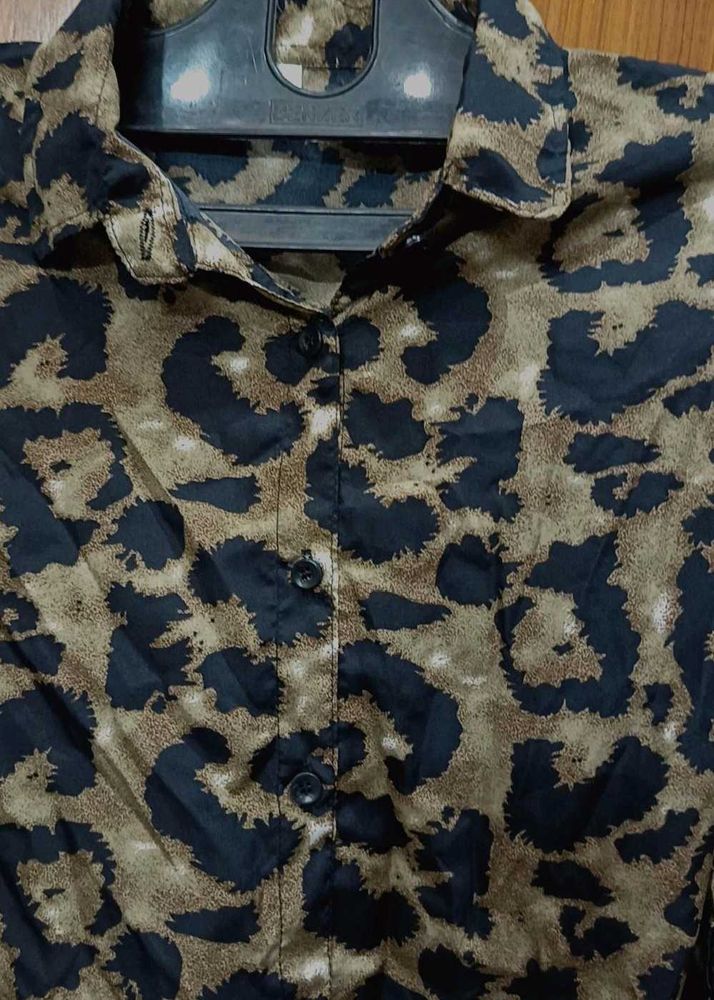 Animal Print Y2K Shirt