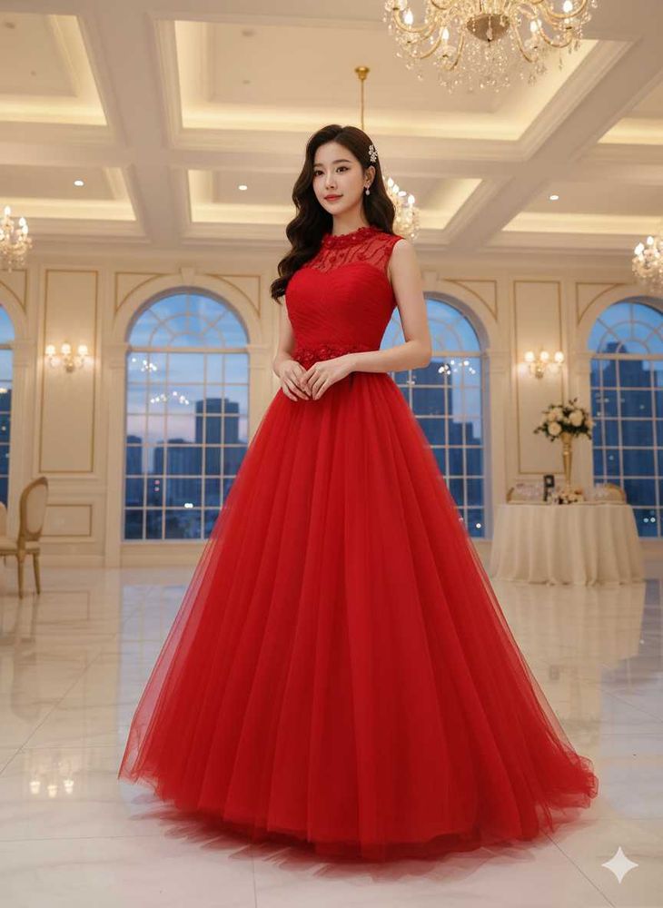 Elegant Red Gown