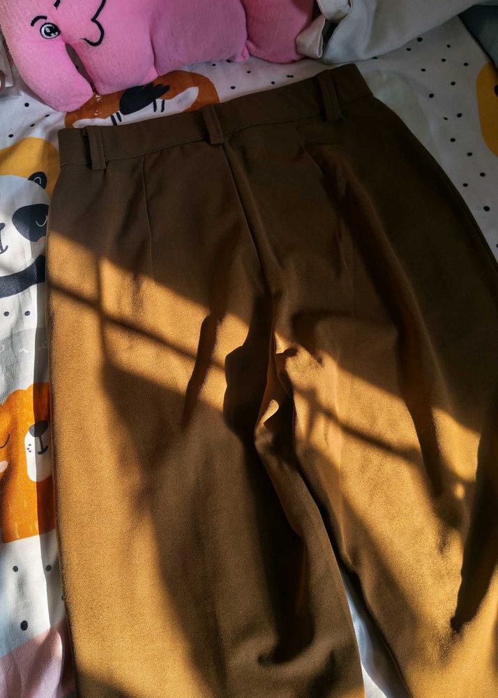 Brown Wide Leg Trousers