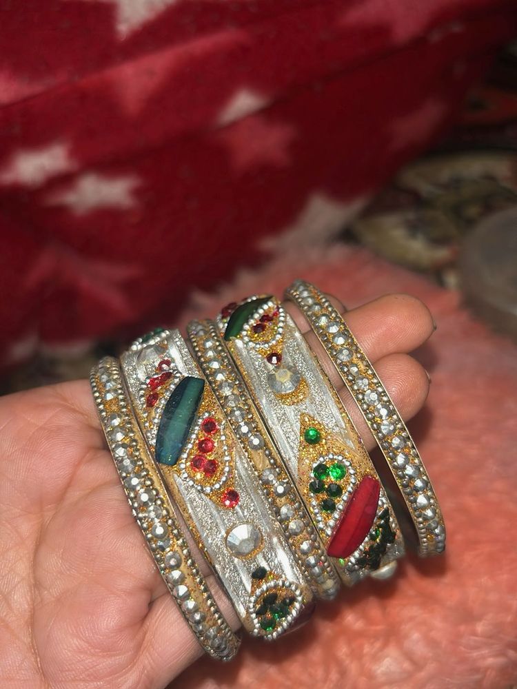 Set of Embellished Bangles