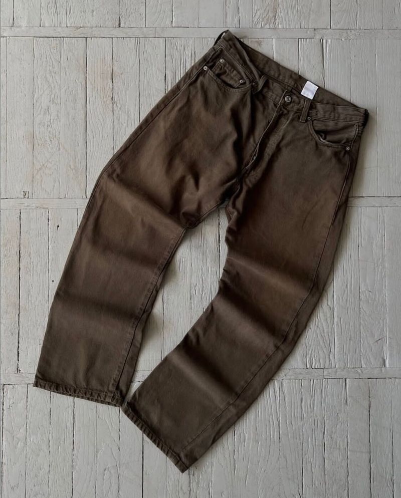 Brown Straight Leg Jeans