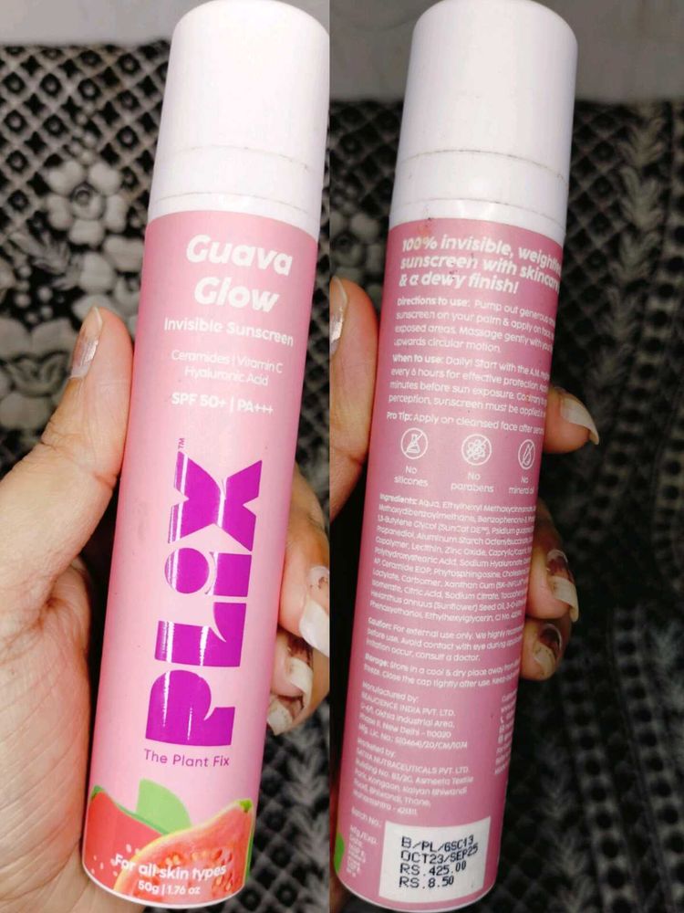 Plix Guava Glow Sunscreen SPF50+ | PA+++