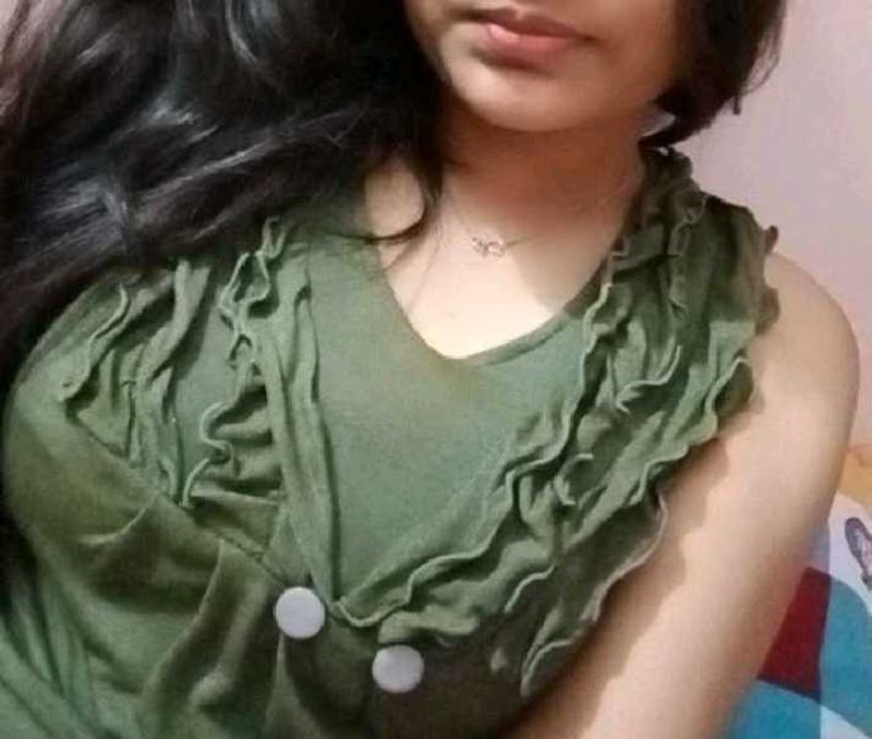 Olive Green Ruffle Top