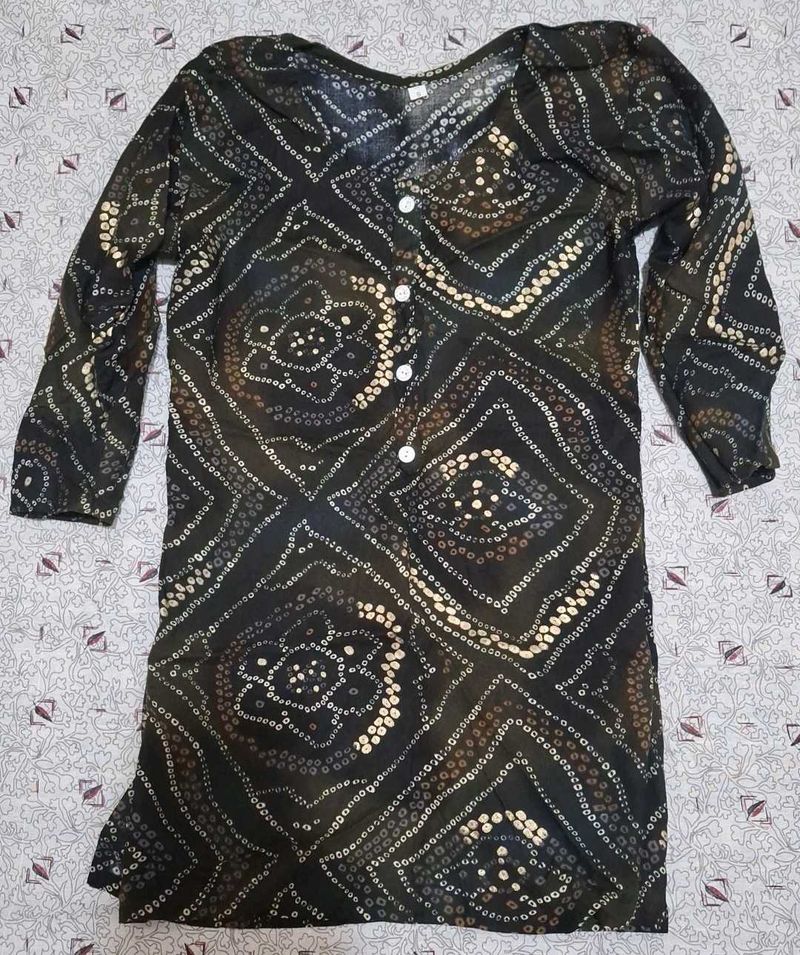 Printed 3/4 Sleeve Top