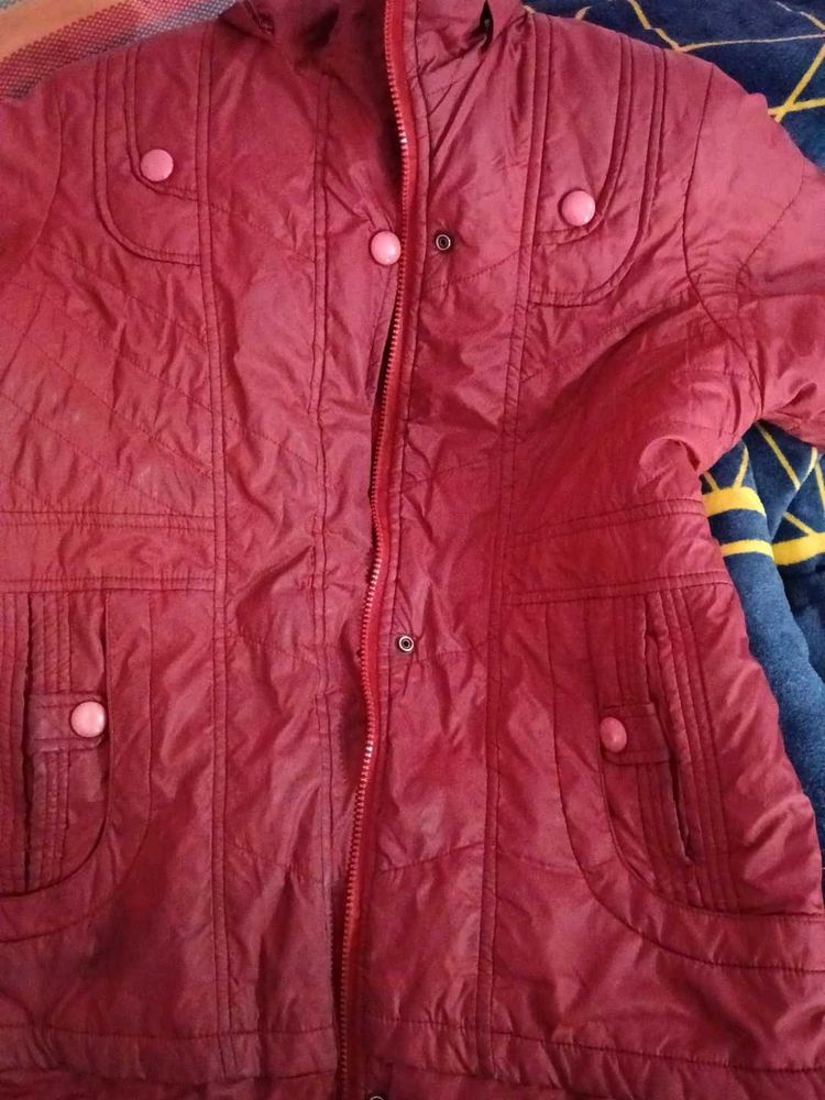 Maroon Padded Winter Jacket