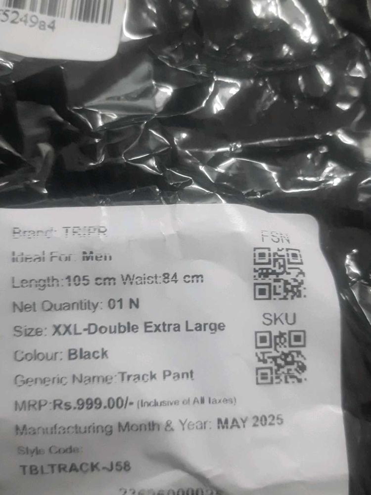 TRIPR Black Track Pant