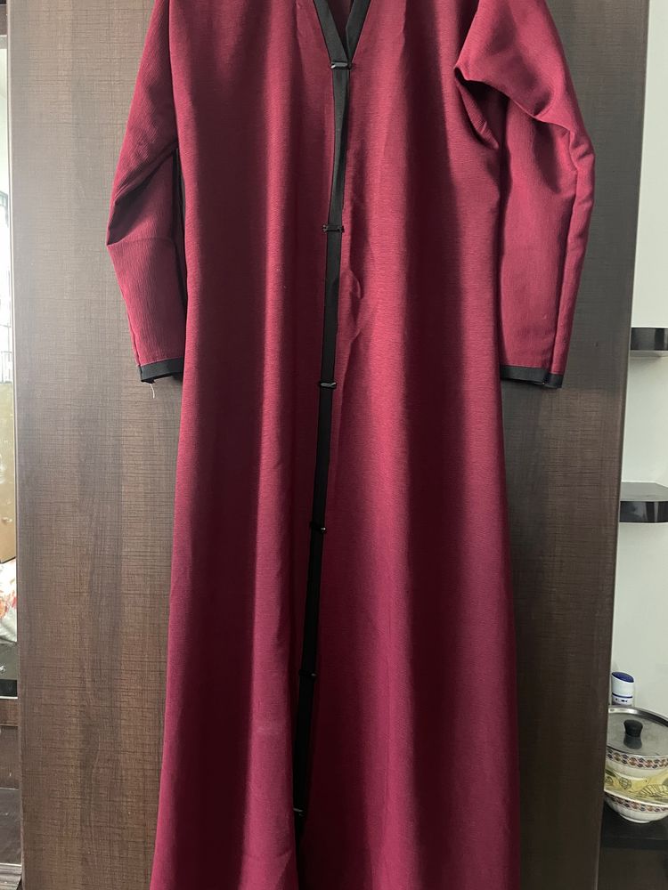 Red And black abaya