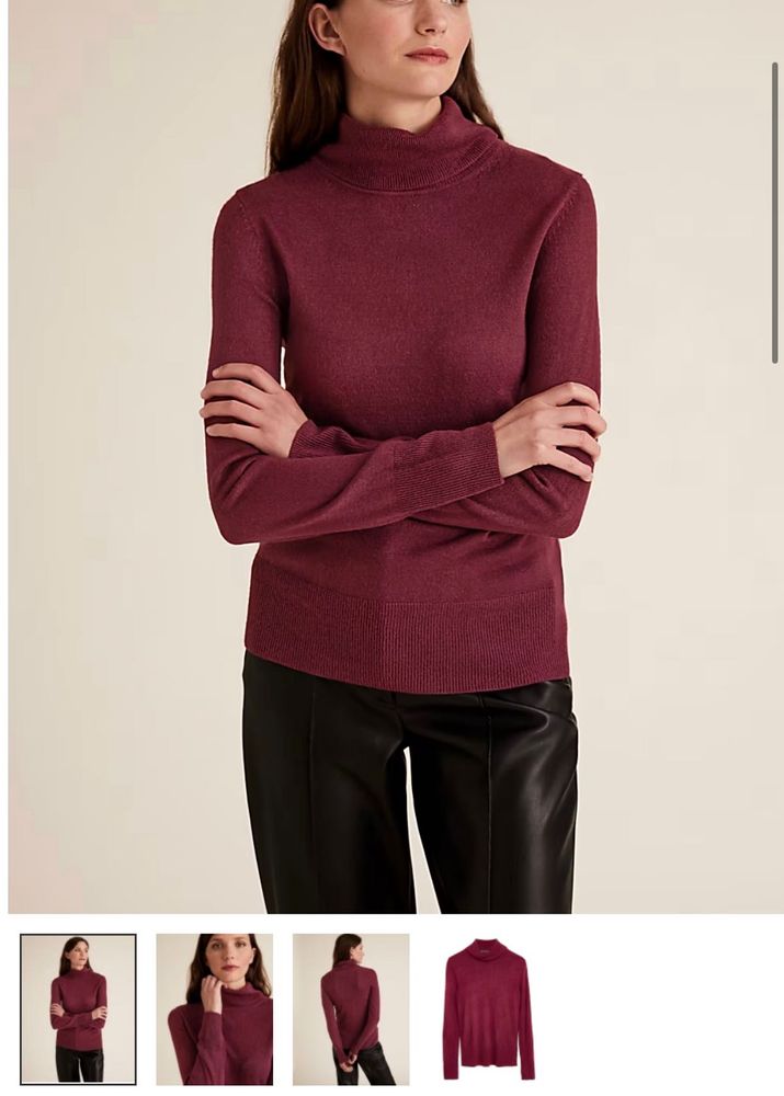 NEW Burgundy Turtleneck Sweater