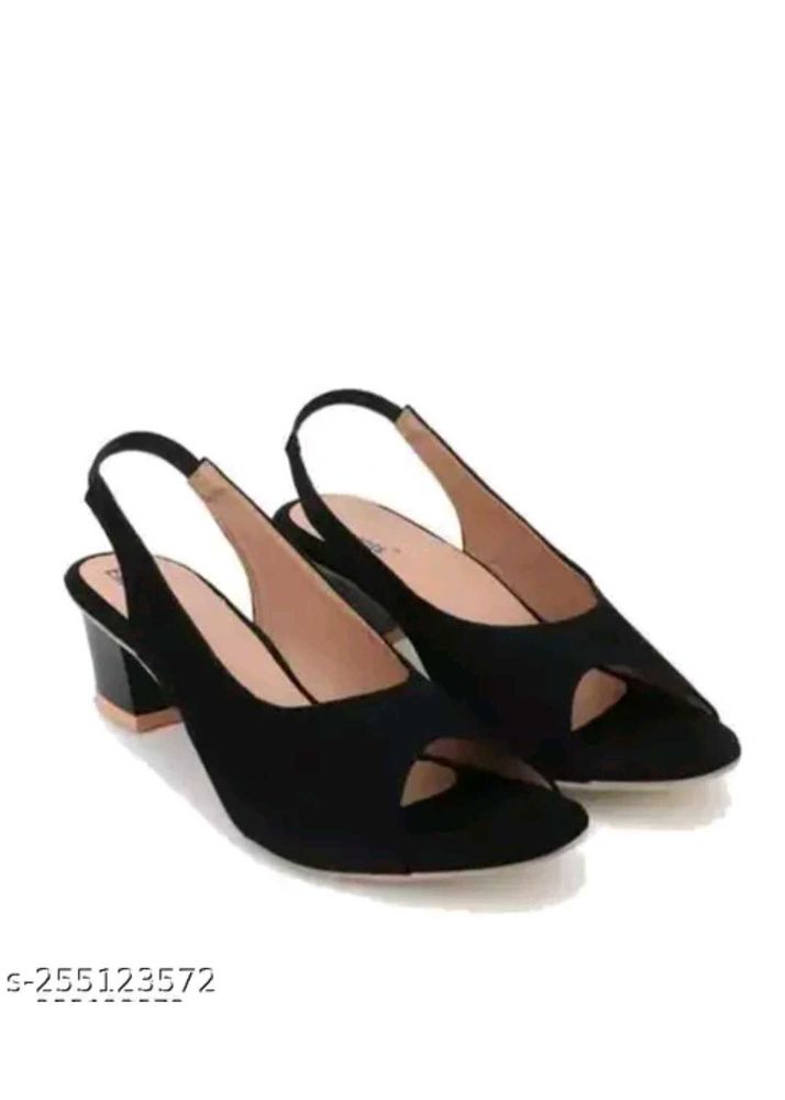 Black Slingback Block Heels