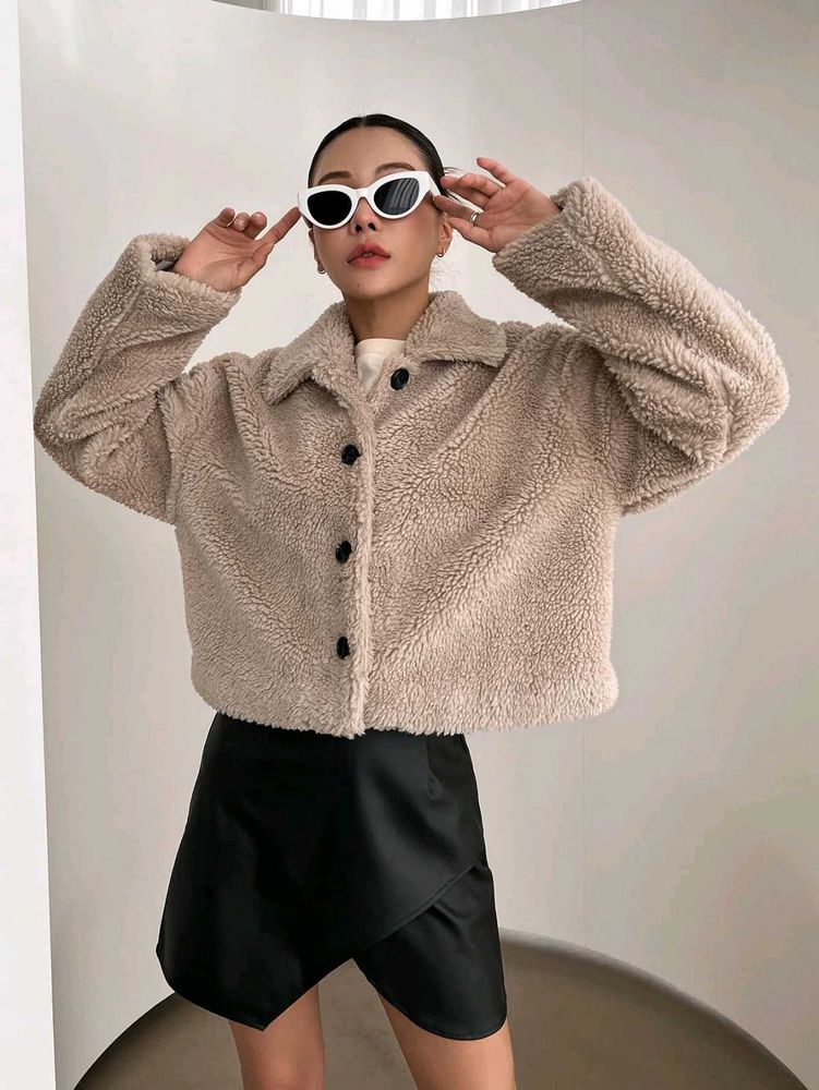 Cozy Beige Teddy Jacket