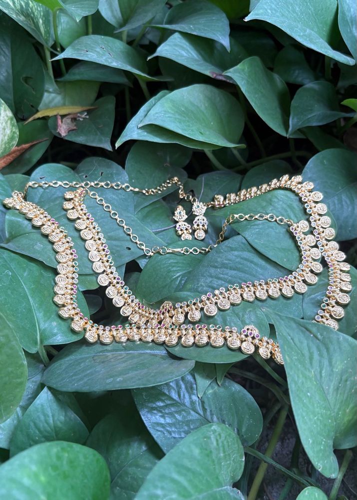 Gold Plated Coin Necklace Set