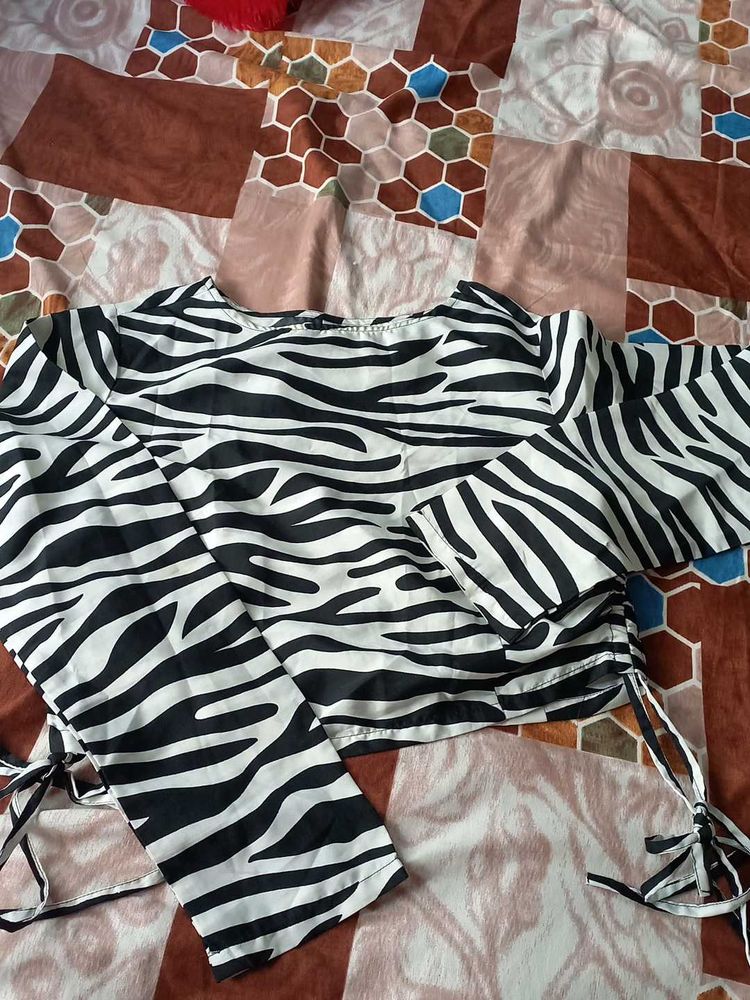 Zebra Print Crop Top