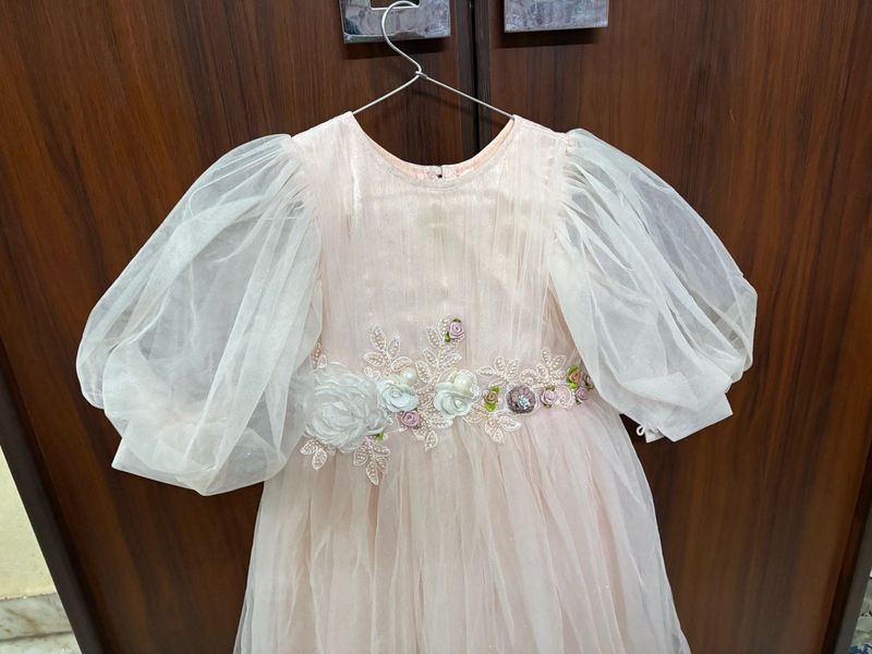Blush Pink Flower Girl Dress