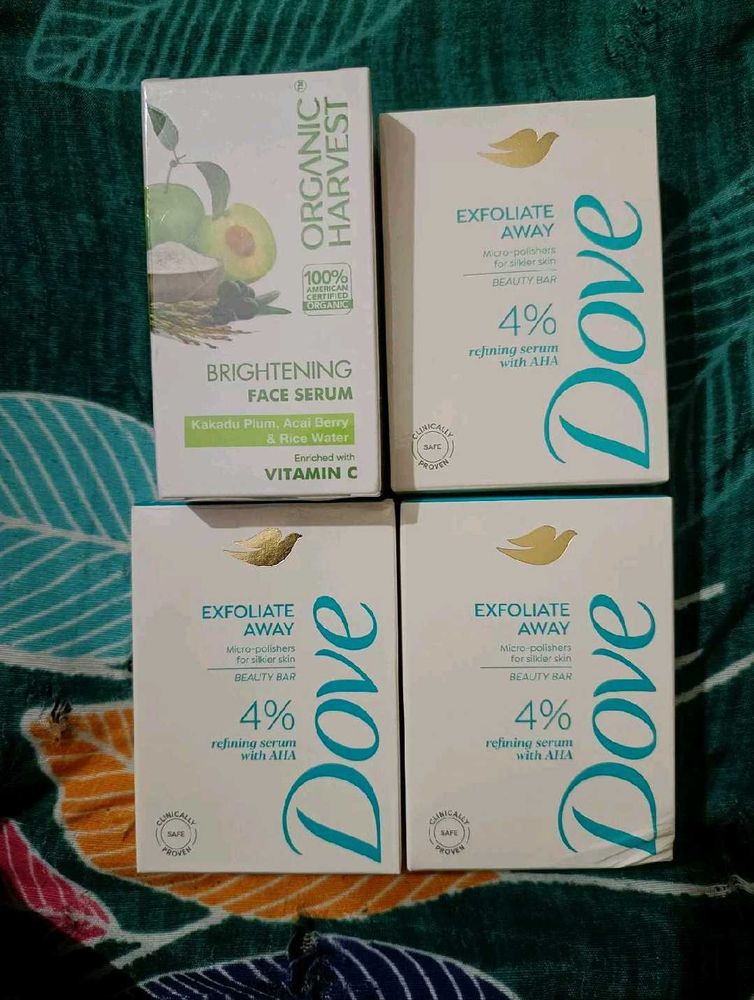 Pack Of 4, exfoliating Soap &amp; serum