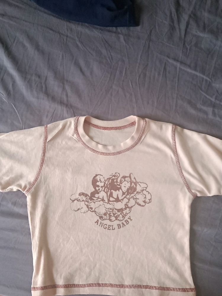 women baby tee cropped top