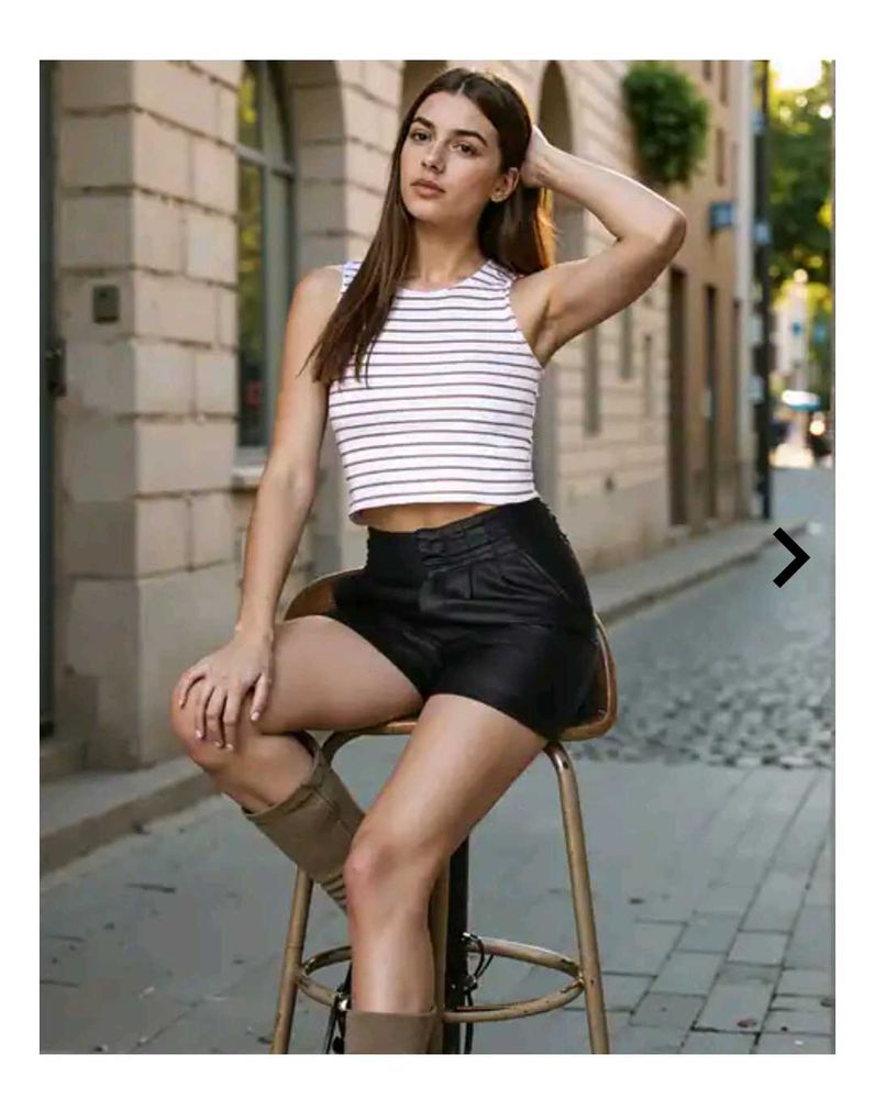 Striped Crop Tank Top