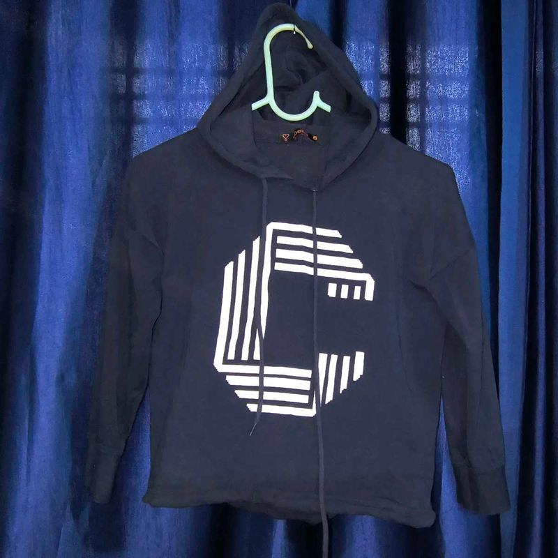 Bisexual-Navy Blue Hoodie with Graphic