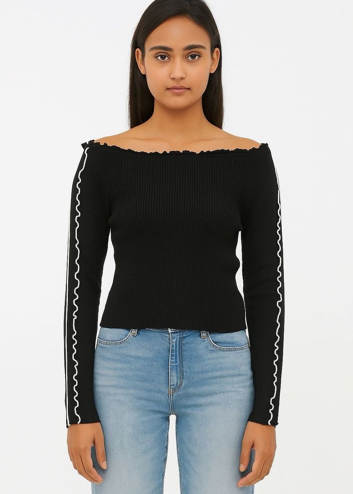 Black Off-Shoulder Top