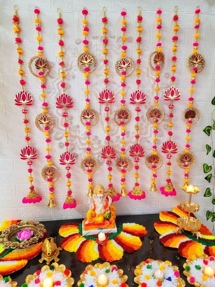 Festive Lotus Garland Decoration
